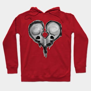 Dripping Skull and Heart Hoodie